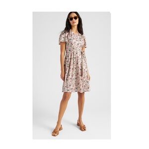 Janae Dress by Mikarose Floral Knee Length Navy Pink Floral